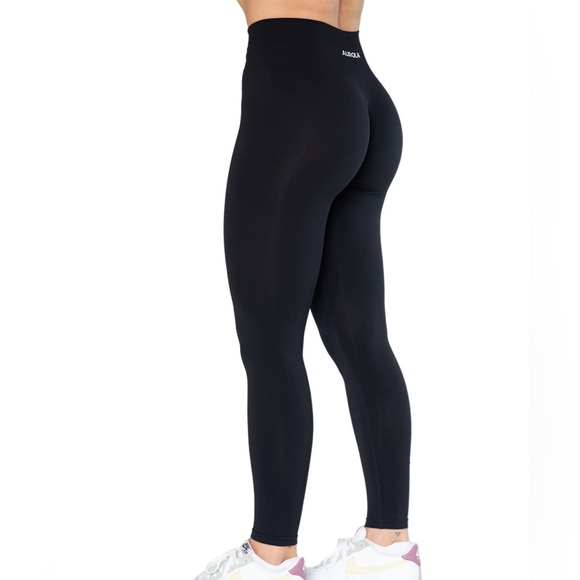 AUROLA Dream Collection Workout Leggings High Waist Seamless ScrunchDark Black M - Picture 1 of 8